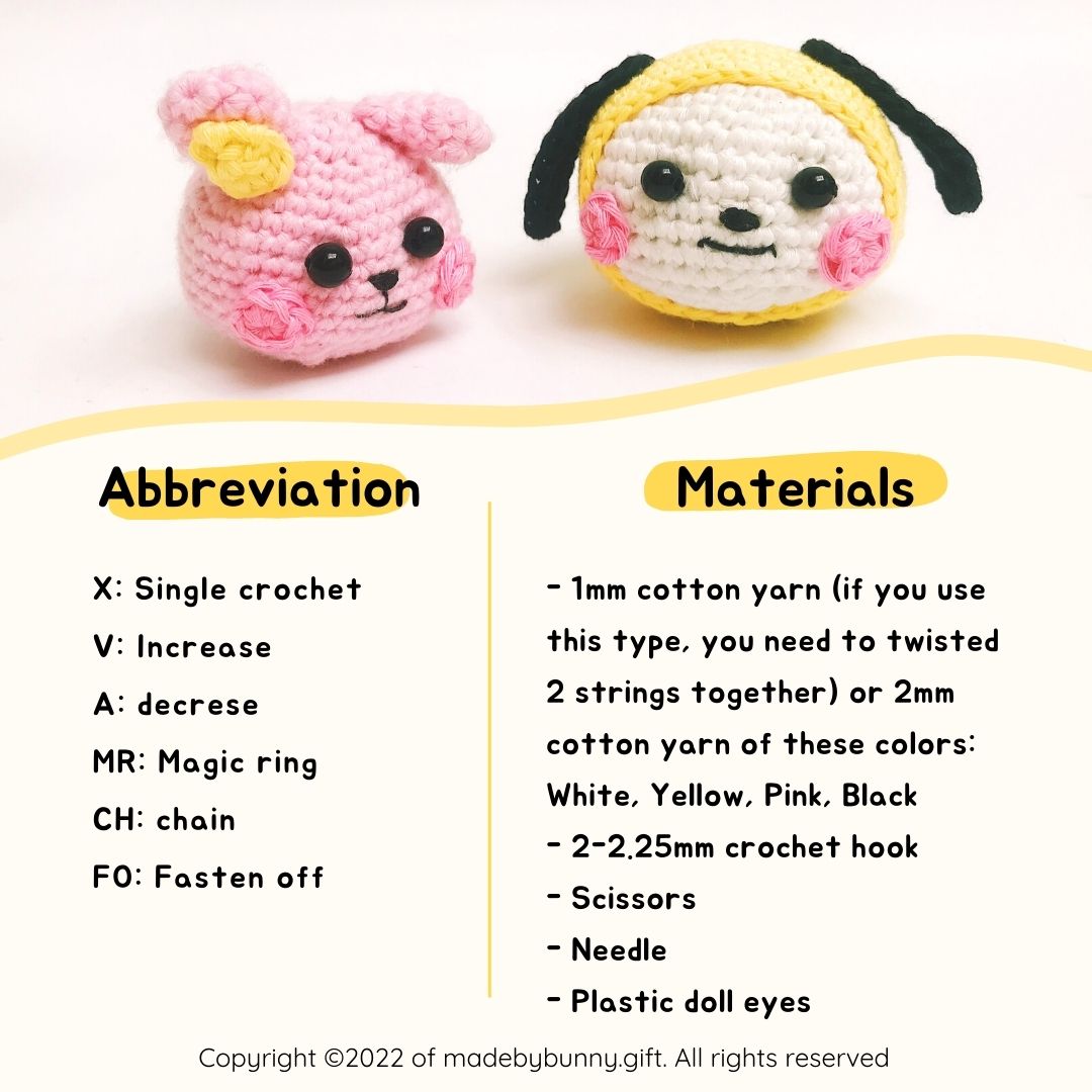 Crochet BT21 Collection Chimmy Free Pattern